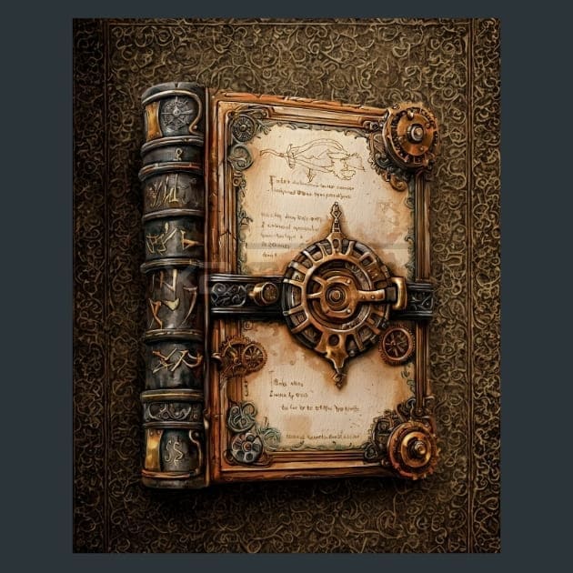 Steampunk Fantasy 13 Metal Wall Art and Desktop Mouse Pad by X2Metal
