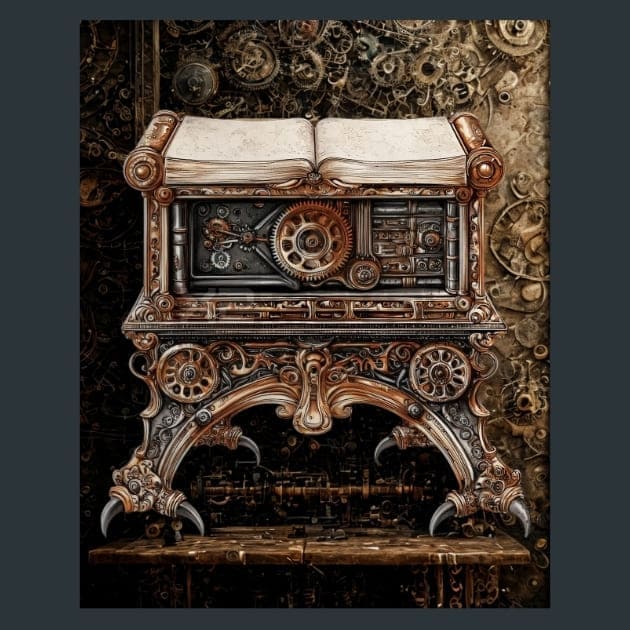 Steampunk Fantasy 14 Metal Wall Art and Desktop Mouse Pad by X2Metal