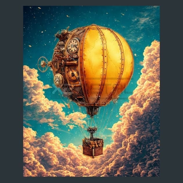 Steampunk Fantasy Nature Metal Prints, Posters and Mouse Pads