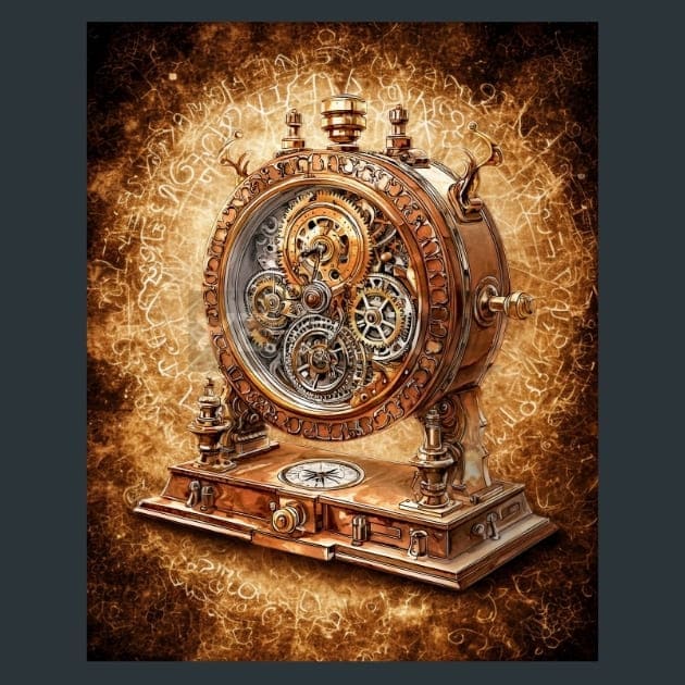 Steampunk Fantasy 17 Metal Wall Art and Desktop Mouse Pad by X2Metal