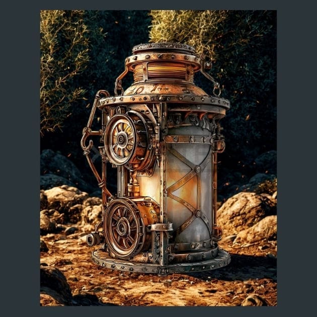 Steampunk Fantasy Nature Metal Prints, Posters and Mouse Pads