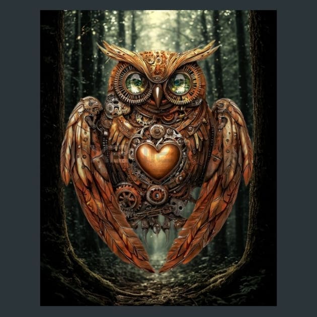 Steampunk Fantasy Nature Metal Prints, Posters and Mouse Pads