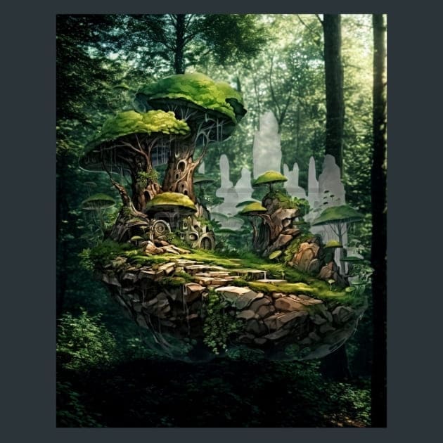 Steampunk Forest 27 Metal Wall Art and Desktop Mouse Pad by X2Metal