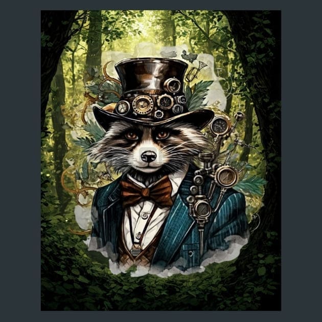 Steampunk Forest 28 Metal Wall Art and Desktop Mouse Pad by X2Metal