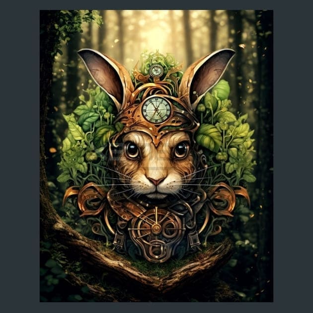 Steampunk Forest 29 Metal Wall Art and Desktop Mouse Pad by X2Metal