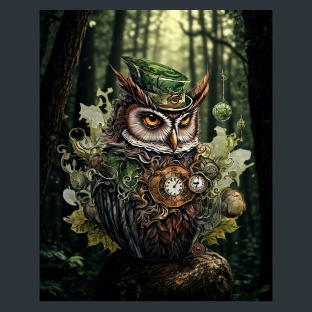 Steampunk Forest 30 Metal Wall Art and Desktop Mouse Pad by X2Metal