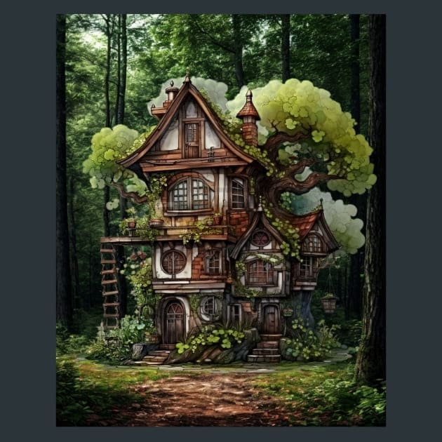 Steampunk Forest Metal Prints, Posters and Mouse Pads