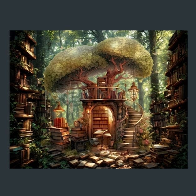 Steampunk Library 11 Metal Wall Art and Desktop Mouse Pad by X2Metal