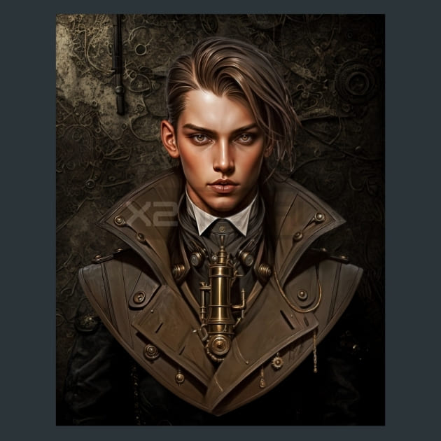 Steampunk Raiders 05 Metal Wall Art and Desktop Mouse Pad by X2Metal