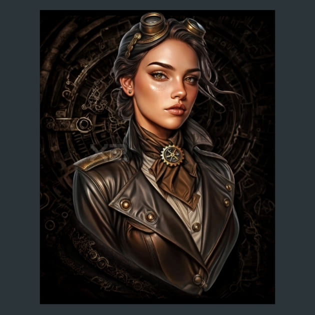 Steampunk Raiders 10 Metal Wall Art and Desktop Mouse Pad by X2Metal