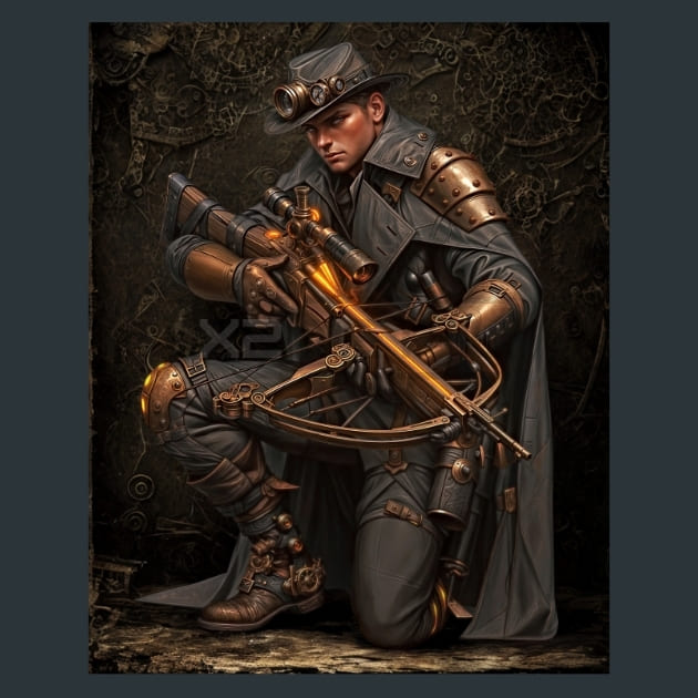 Steampunk Raiders 20 Metal Wall Art and Desktop Mouse Pad by X2Metal
