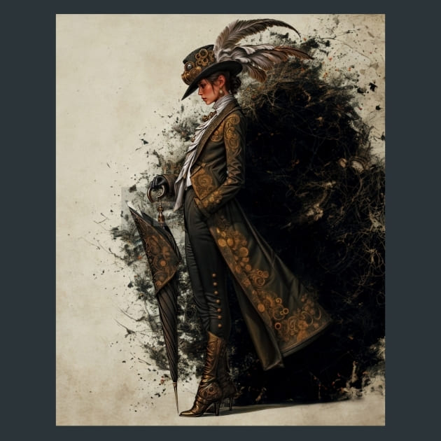Steampunk Raiders 25 Metal Wall Art and Desktop Mouse Pad by X2Metal