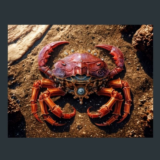 Steampunk Sea World 38 Metal Wall Art and Desktop Mouse Pad by X2Metal