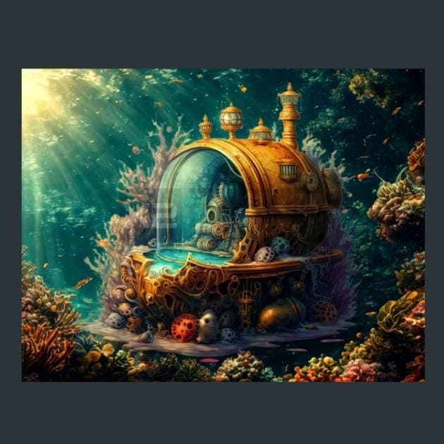 Steampunk Sea World Metal Prints, Posters and Mouse Pads