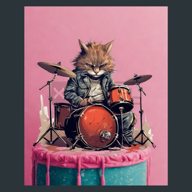 Still Beauty Cat Metal Wall Art and Desktop Mouse Pad by X2Metal