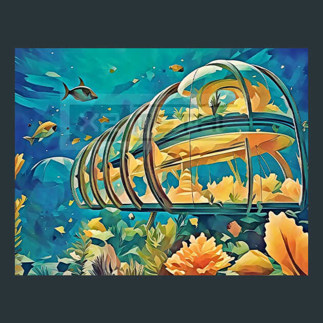 Subaquatic Explorer Metal Wall Art and Desktop Mouse Pad by X2Metal