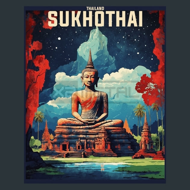 Sukhothai Thailand Metal Prints Posters and Mouse Pads