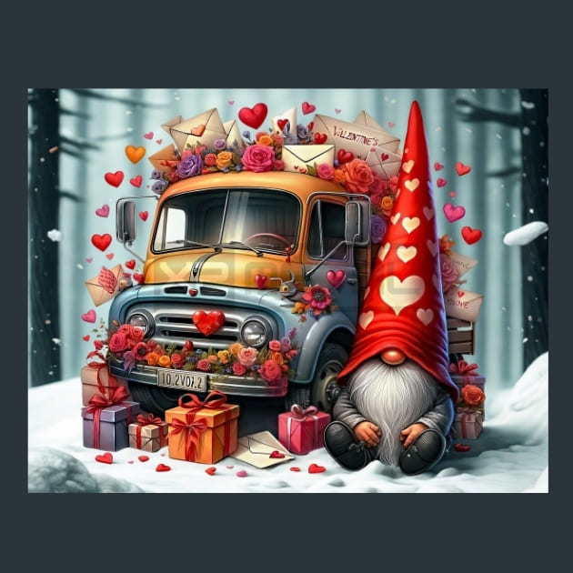 Sweatheart Gnomes 2 Metal Wall Art and Desktop Mouse Pad by X2Metal