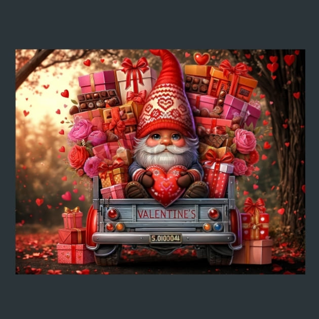 Sweatheart Gnomes 6 Metal Wall Art and Desktop Mouse Pad by X2Metal