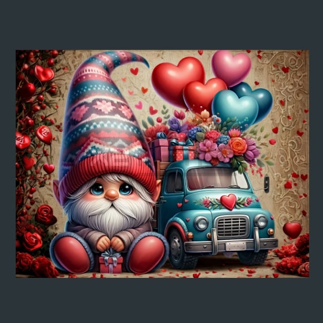 Sweatheart Gnomes 8 Metal Wall Art and Desktop Mouse Pad by X2Metal