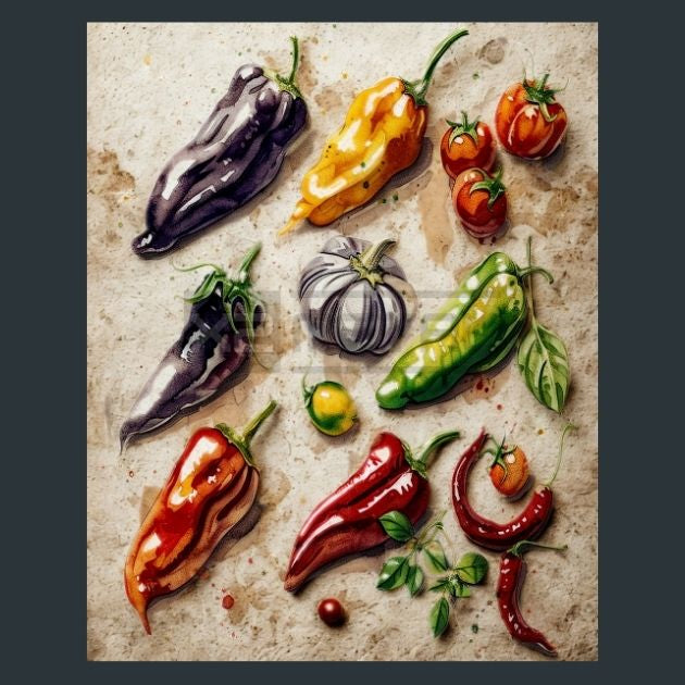 Sweet-Hot-Peppers-4-Metal-Prints