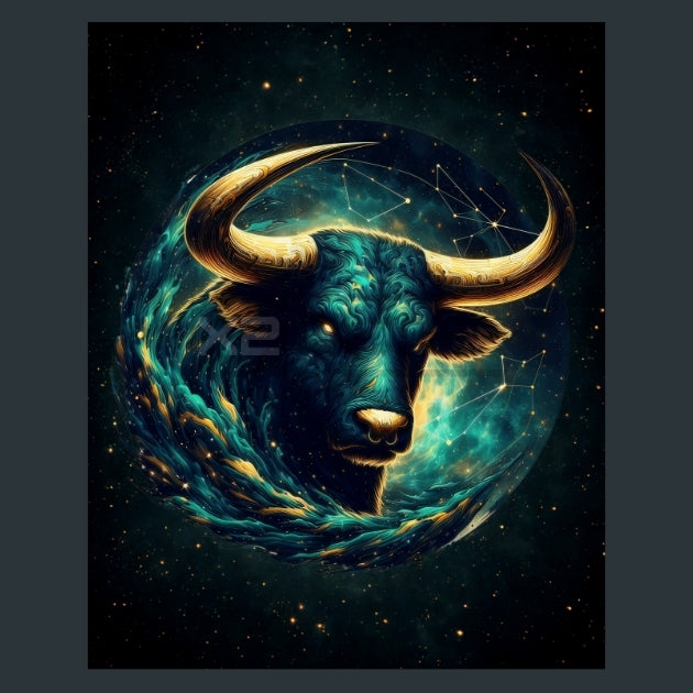 Taurus-Zodiac Sign Metal Wall Art and Desktop Mouse Pad by X2Metal