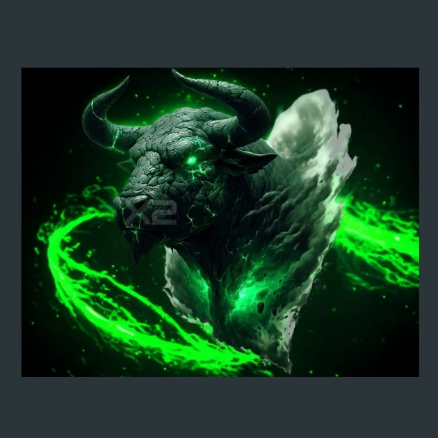 Taurus-Zodiac-Signs-Ethereal Metal Wall Art and Desktop Mouse Pad by X2Metal