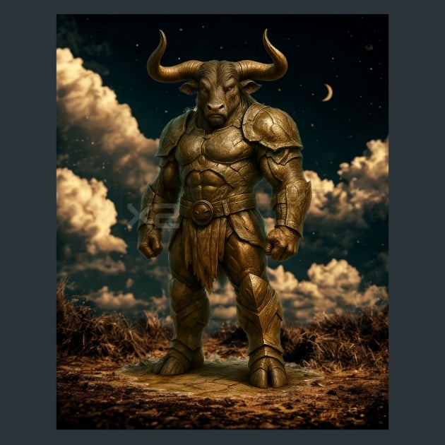 Taurus-Zodiac-Signs-Warriors Metal Wall Art and Desktop Mouse Pad by X2Metal