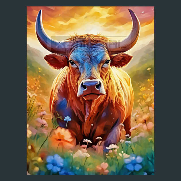 Taurus Angelic Scene Metal Wall Art and Desktop Mouse Pad by X2Metal