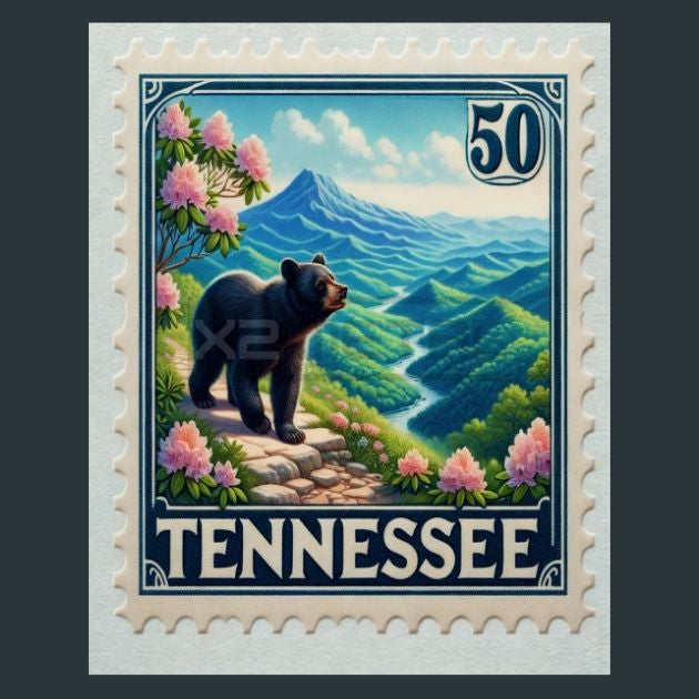 Tennessee-Stamp-2-Metal-Prints