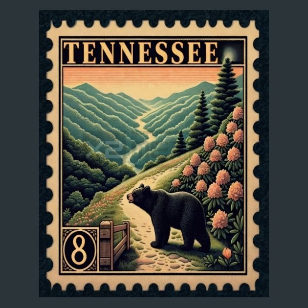 Tennessee-Stamp-Metal-Prints