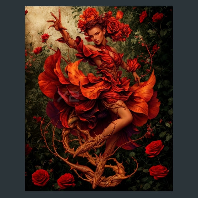 The Rose Empress Metal Wall Art and Desktop Mouse Pad by X2Metal