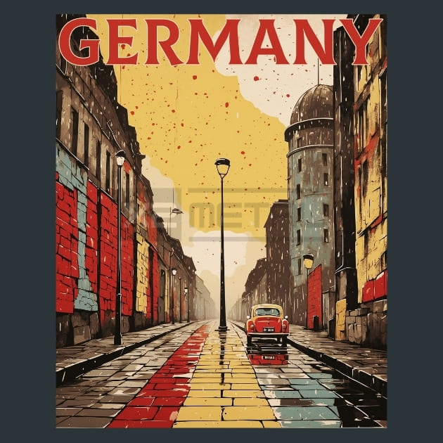 The Berlin Wall Germany Metal Wall Art and Desktop Mouse Pad by X2Metal