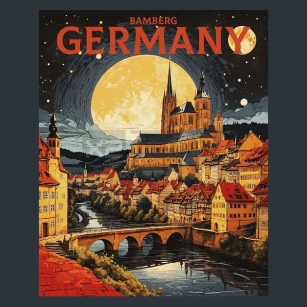 The Brgerstadt And Bamberg 3 Germany Metal Wall Art and Desktop Mouse Pad by X2Metal