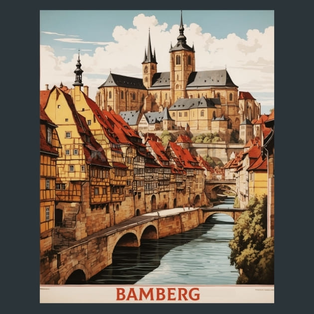 The Brgerstadt And Bamberg 4 Germany Metal Wall Art and Desktop Mouse Pad by X2Metal