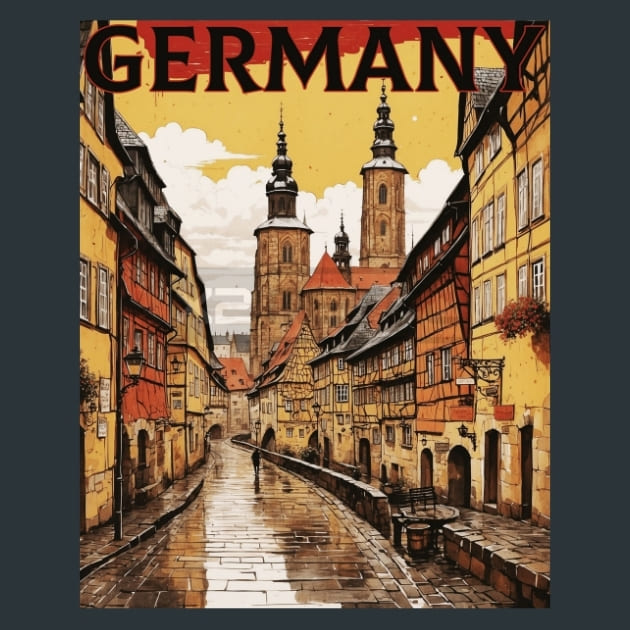 The Brgerstadt And Bamberg Germany Metal Wall Art and Desktop Mouse Pad by X2Metal