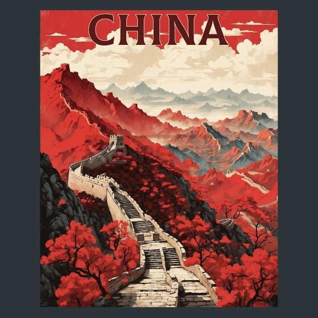 The great wall of china China Metal Wall Art and Desktop Mouse Pad by X2Metal
