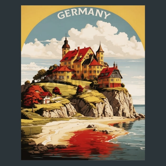 The island Of Rgen 2 Germany Metal Wall Art and Desktop Mouse Pad by X2Metal