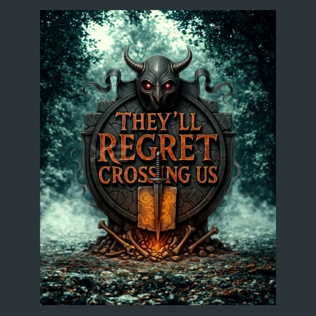 They ll regret crossing us Metal Wall Art and Desktop Mouse Pad by X2Metal