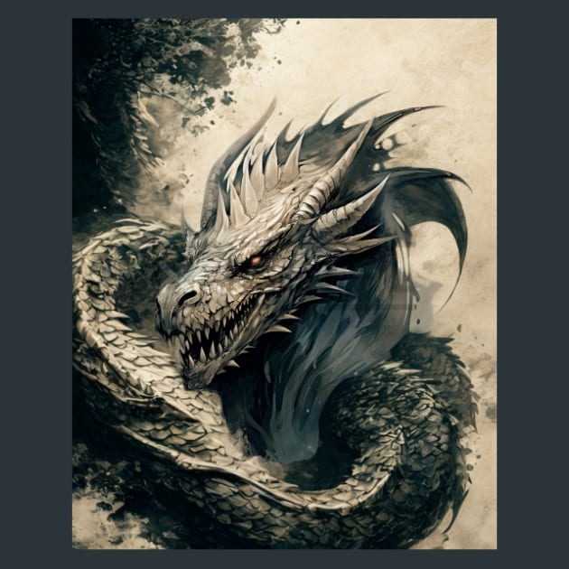 Thornfire Dragon 11 Metal Wall Art and Desktop Mouse Pad by X2Metal