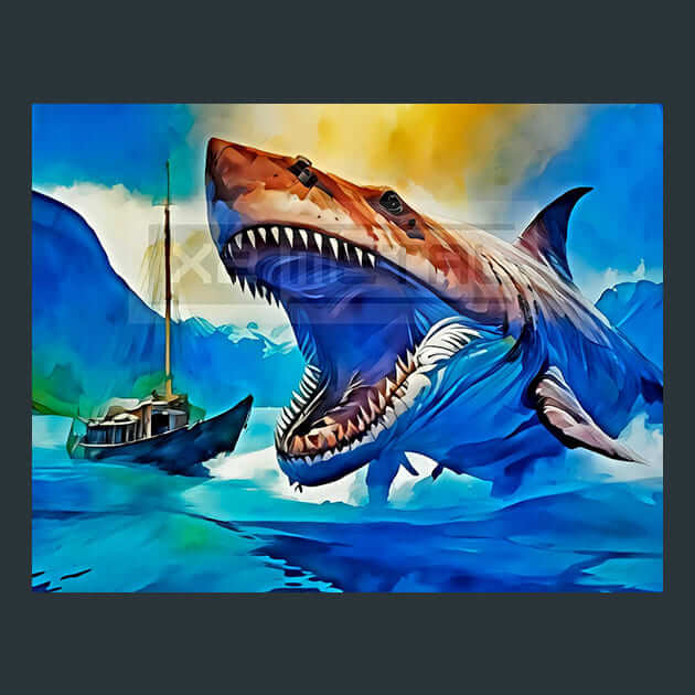 Tidal Terror Metal Wall Art and Desktop Mouse Pad by X2Metal