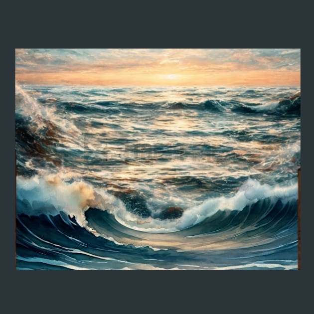 Tides and Waves 1 Metal Wall Art and Desktop Mouse Pad by X2Metal