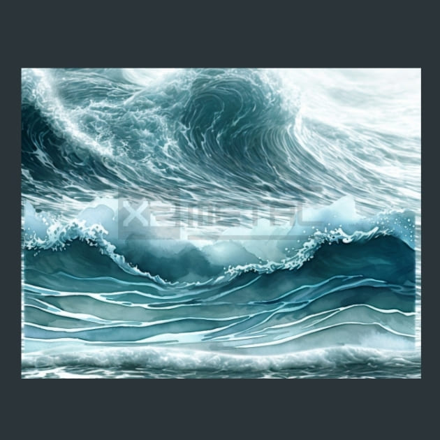 Tides and Waves 2 Metal Wall Art and Desktop Mouse Pad by X2Metal