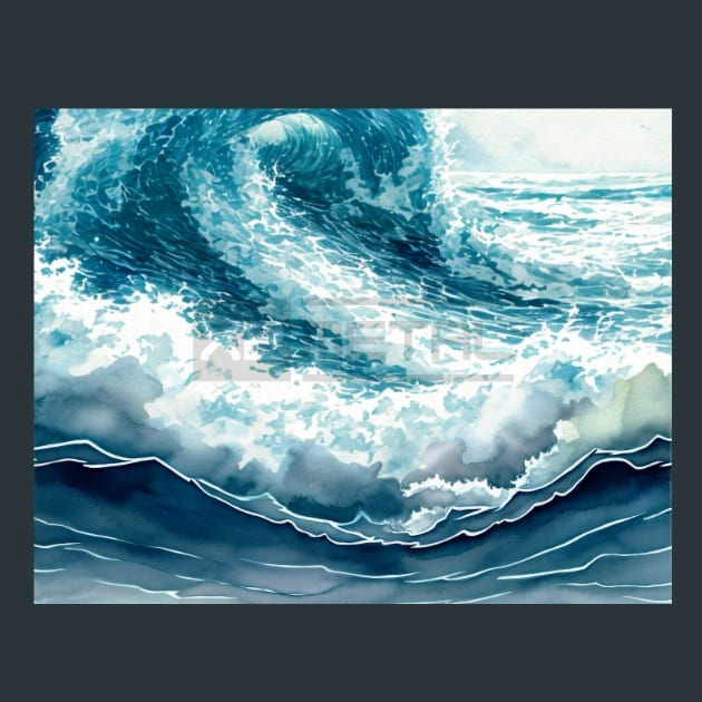 Tides and Waves 8 Metal Wall Art and Desktop Mouse Pad by X2Metal