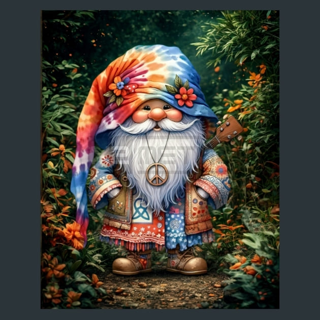 Tie DyeGnomes 21 Metal Wall Art and Desktop Mouse Pad by X2Metal