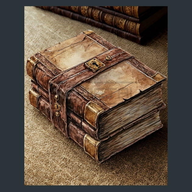 Timeless Books 24 Metal Wall Art and Desktop Mouse Pad by X2Metal