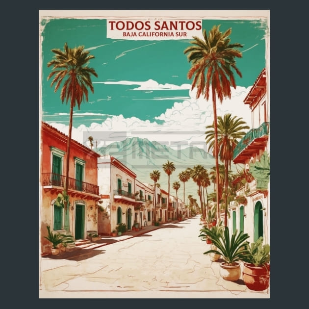 Todos Santos Baja California Sur Mexico Metal Print Poster and Mouse Pad
