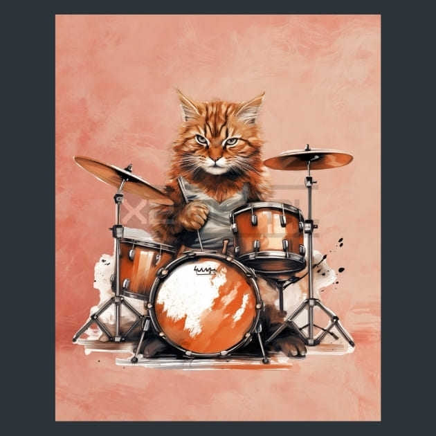 Towering Peace Cat Metal Wall Art and Desktop Mouse Pad by X2Metal