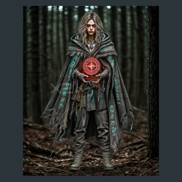 Tracker-Hunter-with-Compass-metal-prints-posters-mouse-pads