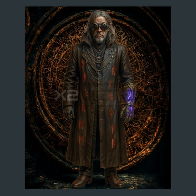 Transmuter-Gothic Alchemy Metal Wall Art and Desktop Mouse Pad by X2Metal